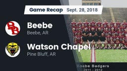 Recap: Beebe  vs. Watson Chapel  2018
