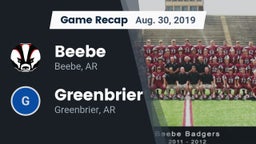 Recap: Beebe  vs. Greenbrier  2019