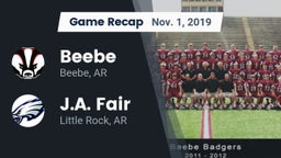Recap: Beebe  vs. J.A. Fair  2019