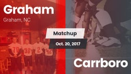 Matchup: Graham  vs. Carrboro  2017