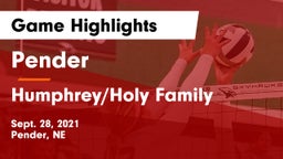 Pender  vs Humphrey/Holy Family  Game Highlights - Sept. 28, 2021