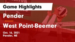 Pender  vs West Point-Beemer  Game Highlights - Oct. 16, 2021