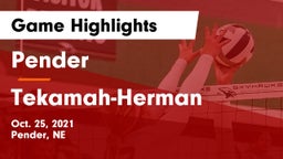 Pender  vs Tekamah-Herman  Game Highlights - Oct. 25, 2021
