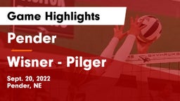 Pender  vs Wisner - Pilger  Game Highlights - Sept. 20, 2022
