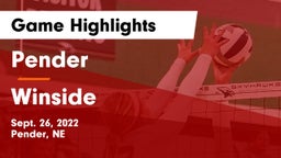 Pender  vs Winside  Game Highlights - Sept. 26, 2022