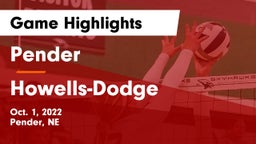 Pender  vs Howells-Dodge  Game Highlights - Oct. 1, 2022