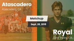 Matchup: Atascadero High vs. Royal  2018