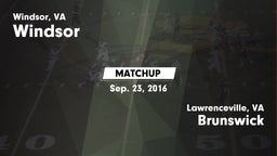 Matchup: Windsor  vs. Brunswick  2016