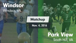 Matchup: Windsor  vs. Park View  2016