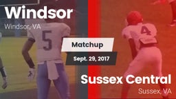 Matchup: Windsor  vs. Sussex Central  2017