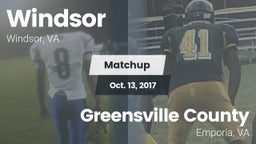 Matchup: Windsor  vs. Greensville County  2017