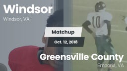 Matchup: Windsor  vs. Greensville County  2018