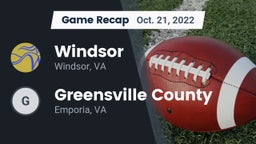 Recap: Windsor  vs. Greensville County  2022