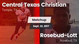 Matchup: Central Texas vs. Rosebud-Lott  2017