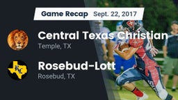 Recap: Central Texas Christian  vs. Rosebud-Lott  2017