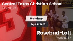 Matchup: Central Texas vs. Rosebud-Lott  2020