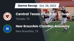 Recap: Central Texas Christian School vs. New Braunfels Christian Academy 2022