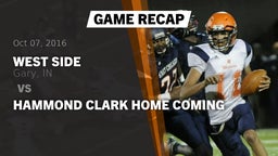 Recap: West Side  vs. HAMMOND CLARK HOME COMING 2016