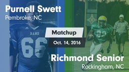 Matchup: Swett  vs. Richmond Senior  2016