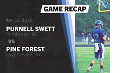 Recap: Purnell Swett  vs. Pine Forest  2016