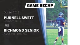 Recap: Purnell Swett  vs. Richmond Senior  2016