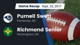 Recap: Purnell Swett  vs. Richmond Senior  2017