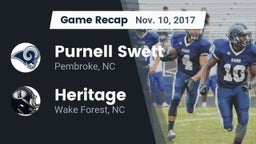 Recap: Purnell Swett  vs. Heritage  2017