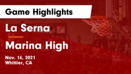 La Serna  vs Marina High  Game Highlights - Nov. 16, 2021