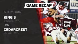 Recap: King's  vs. Cedarcrest  2016