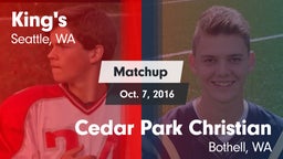 Matchup: King's High vs. Cedar Park Christian  2016