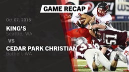Recap: King's  vs. Cedar Park Christian  2016