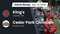 Recap: King's  vs. Cedar Park Christian  2018