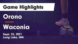 Orono  vs Waconia  Game Highlights - Sept. 23, 2021