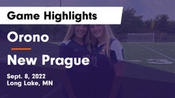 Orono  vs New Prague  Game Highlights - Sept. 8, 2022