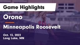 Orono  vs Minneapolis Roosevelt  Game Highlights - Oct. 13, 2022