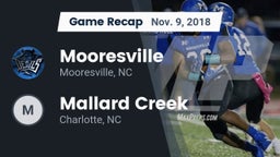 Recap: Mooresville  vs. Mallard Creek  2018