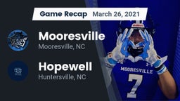 Recap: Mooresville  vs. Hopewell  2021