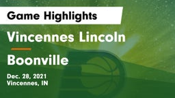 Vincennes Lincoln  vs Boonville  Game Highlights - Dec. 28, 2021