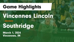 Vincennes Lincoln  vs Southridge  Game Highlights - March 1, 2024