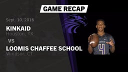 Recap: Kinkaid  vs. Loomis Chaffee School 2016