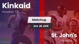 Matchup: Kinkaid  vs. St. John's  2016