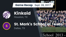 Recap: Kinkaid  vs. St. Mark's School of Texas 2017