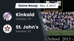 Recap: Kinkaid  vs. St. John's  2017