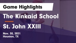 The Kinkaid School vs St. John XXIII  Game Highlights - Nov. 30, 2021