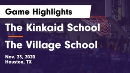 The Kinkaid School vs The Village School Game Highlights - Nov. 23, 2020