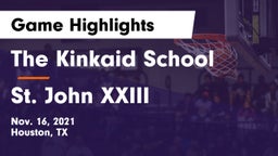 The Kinkaid School vs St. John XXIII  Game Highlights - Nov. 16, 2021