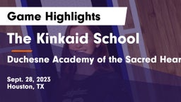 The Kinkaid School vs Duchesne Academy of the Sacred Heart Game Highlights - Sept. 28, 2023