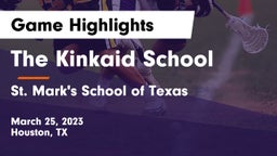 The Kinkaid School vs St. Mark's School of Texas Game Highlights - March 25, 2023