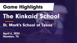 The Kinkaid School vs St. Mark's School of Texas Game Highlights - April 6, 2024