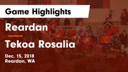 Reardan  vs Tekoa Rosalia Game Highlights - Dec. 15, 2018